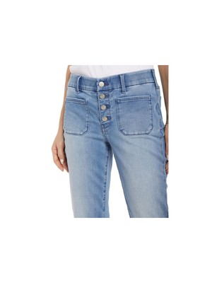 

NYDJ Женские синие прямые джинсы до щиколотки на пуговицах с карманами, размер, Синий, MSHDMA8445