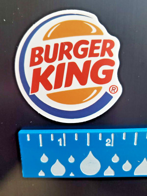 Burger King Sticker Vinyl Decal 2.5'' X 2'' Fast Food Brand Logo Drive Thru