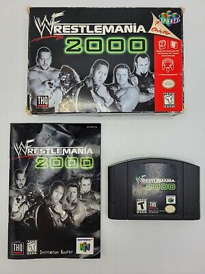 Nintendo WWF Wrestlemania 2000 N64 1999 Video Game Cartridge, Box & Manual CIB