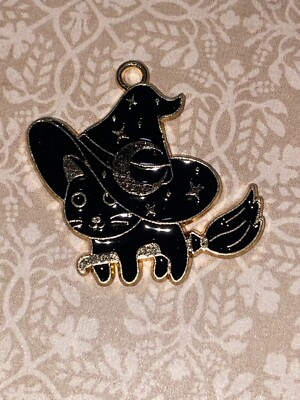 CAT WITCH New Mini Enamel Charm Craft Jewelry Collecting