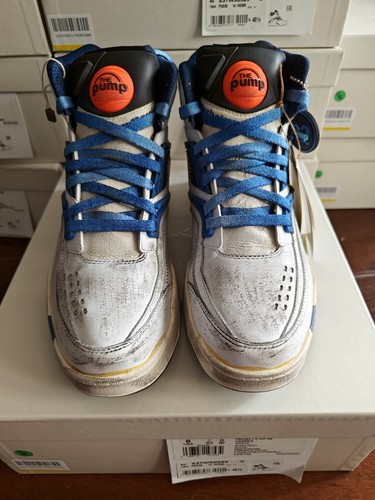 Pre-owned Reebok Maison Margiela Pump Tz Twilight Zone Deadstock White Blue Aged Fz5735