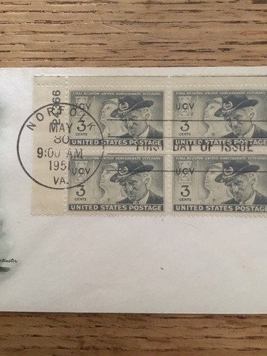 Sons of Confederate Veterans Official UCV Final Reunion First Day Issued Stamps