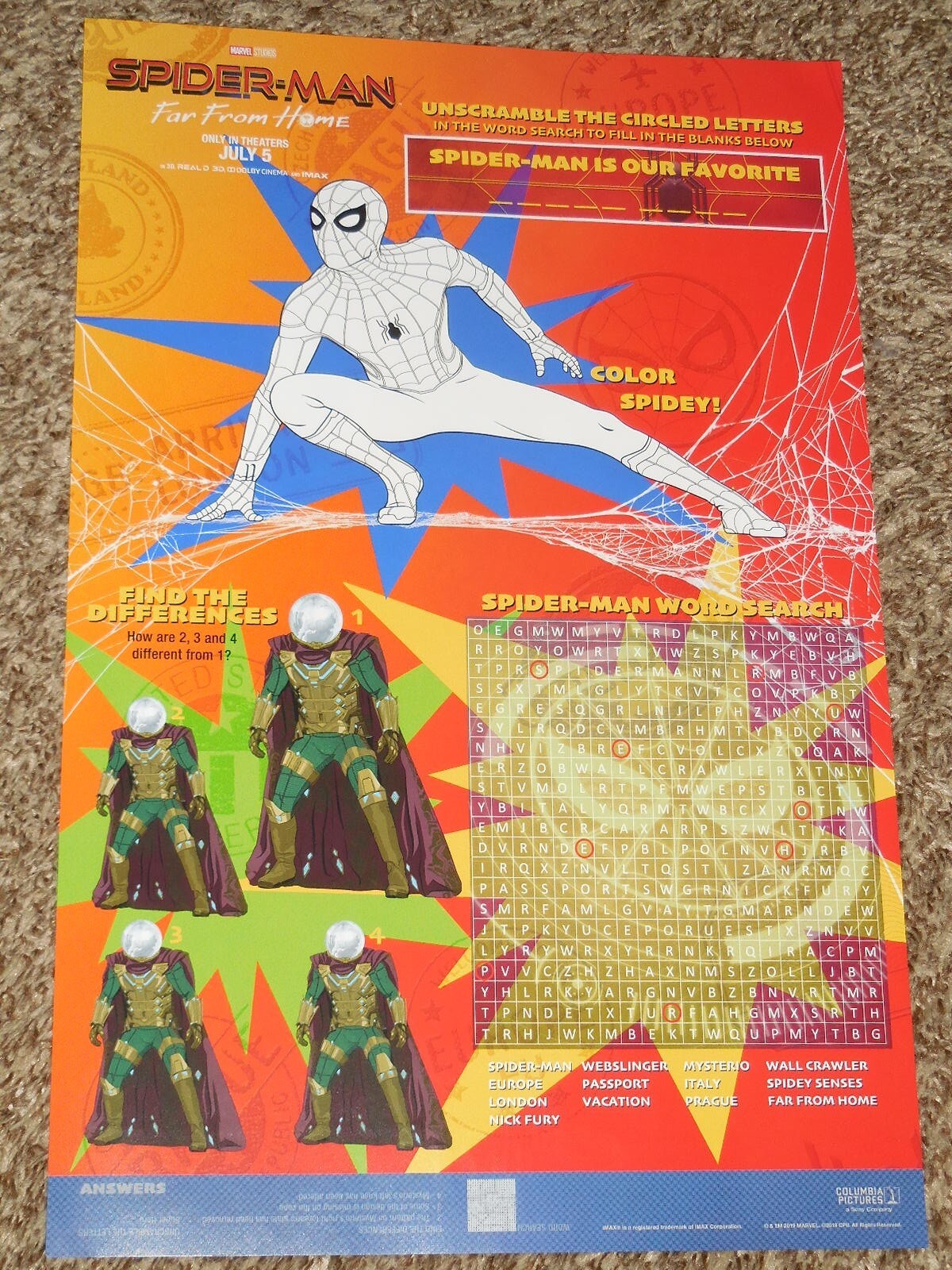 Spider-Man Far From Home 11x17 Promo Movie POSTER | eBay