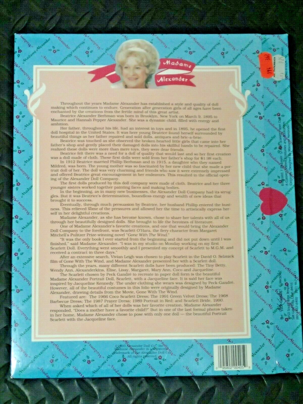 SCARLETT Peck-Gandre Gone With the Wind Paper Doll BOOK Madame Alexander 1993