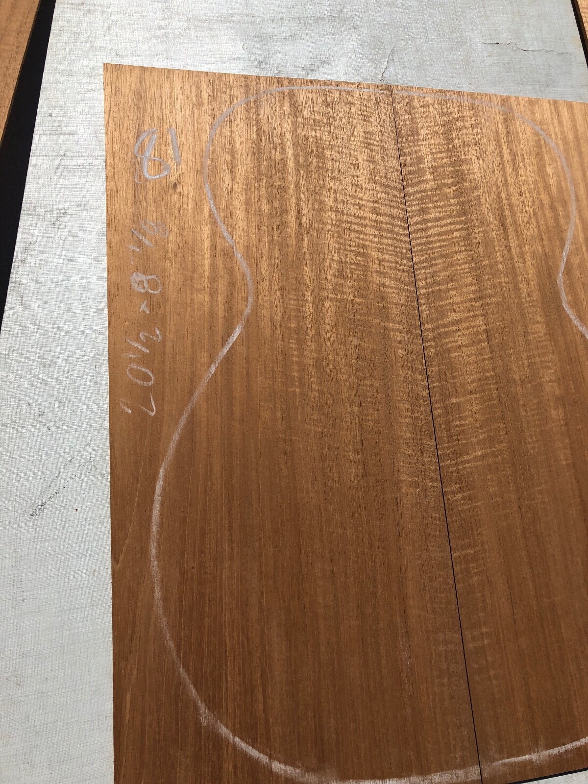 Fiddleback Figure Genuine Mahogany Acoustic Dread Back, sides GMBSS81