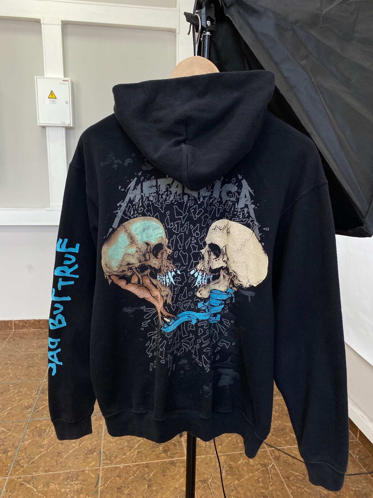 トップス PUSHEAD VINTAGE HOODIE Vintage METALLICA Pushead Hoodie Black Size L Big Logo Retro