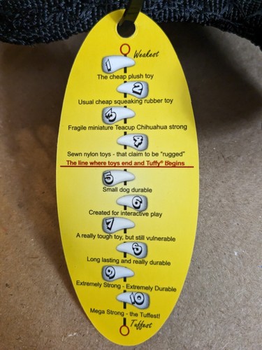 Tuffy Dog Toy T-OC Whale 3 In
