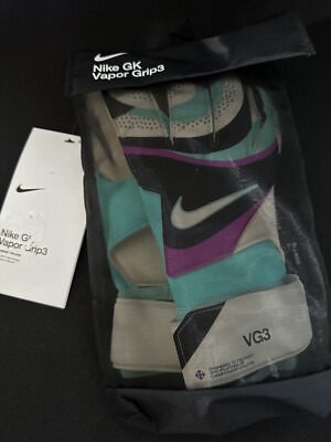 Nike GK Vapor Grip 3 ACC Soccer Goalkeeper Gloves Unisex Size 8 New FB2999-010