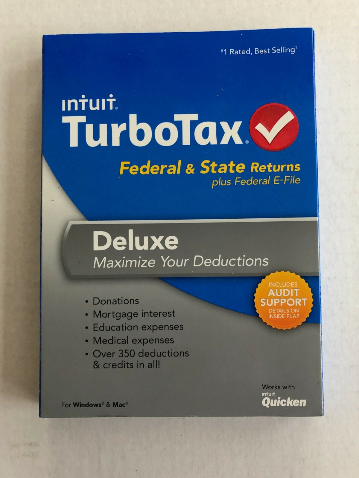 2012 TurboTax Deluxe Federal + E-File + State for Windows and Mac