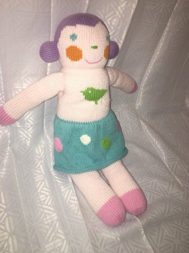 VGUC-HTF-RARE-18” Blabla Kids VIOLET Knit Plush Toy Doll - FREE SHIPPING