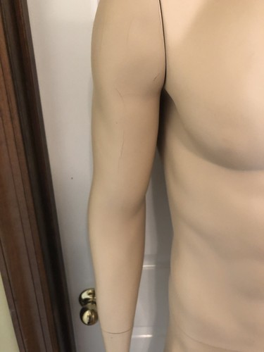 Male Fiberglass Realistic Mannequin with Molded Hair Dress From Display #MZ-WEN2
