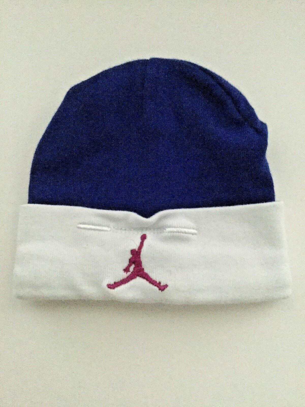 Lot Of 3 Nike Air Jordan 0-6 Mo. Infant Baby Hat Beanie & 1 Pair Of Socks