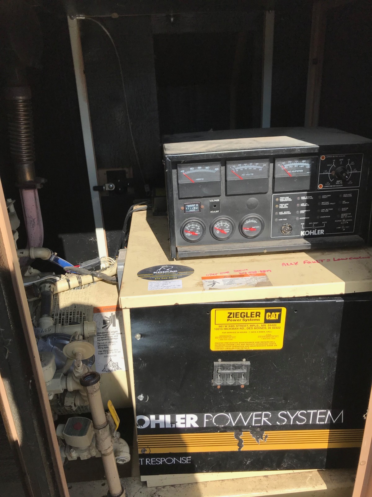 35kW Kohler Standby Natural Gas Generator 35RZ82 | S/N: 360725