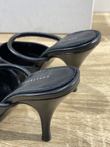 DORATEYMUR DORATEYMUR DAMENSCHUH PUBLICITY MAULTIER SCHWARZES LEDER LUXURY SANDALE 37.5