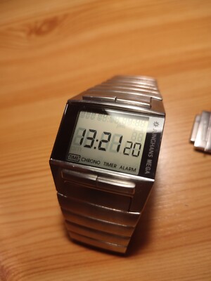 SEE DESCR. JUNGHANS MEGA 1000 lcd quartz digital watch Central EU Tested OK!