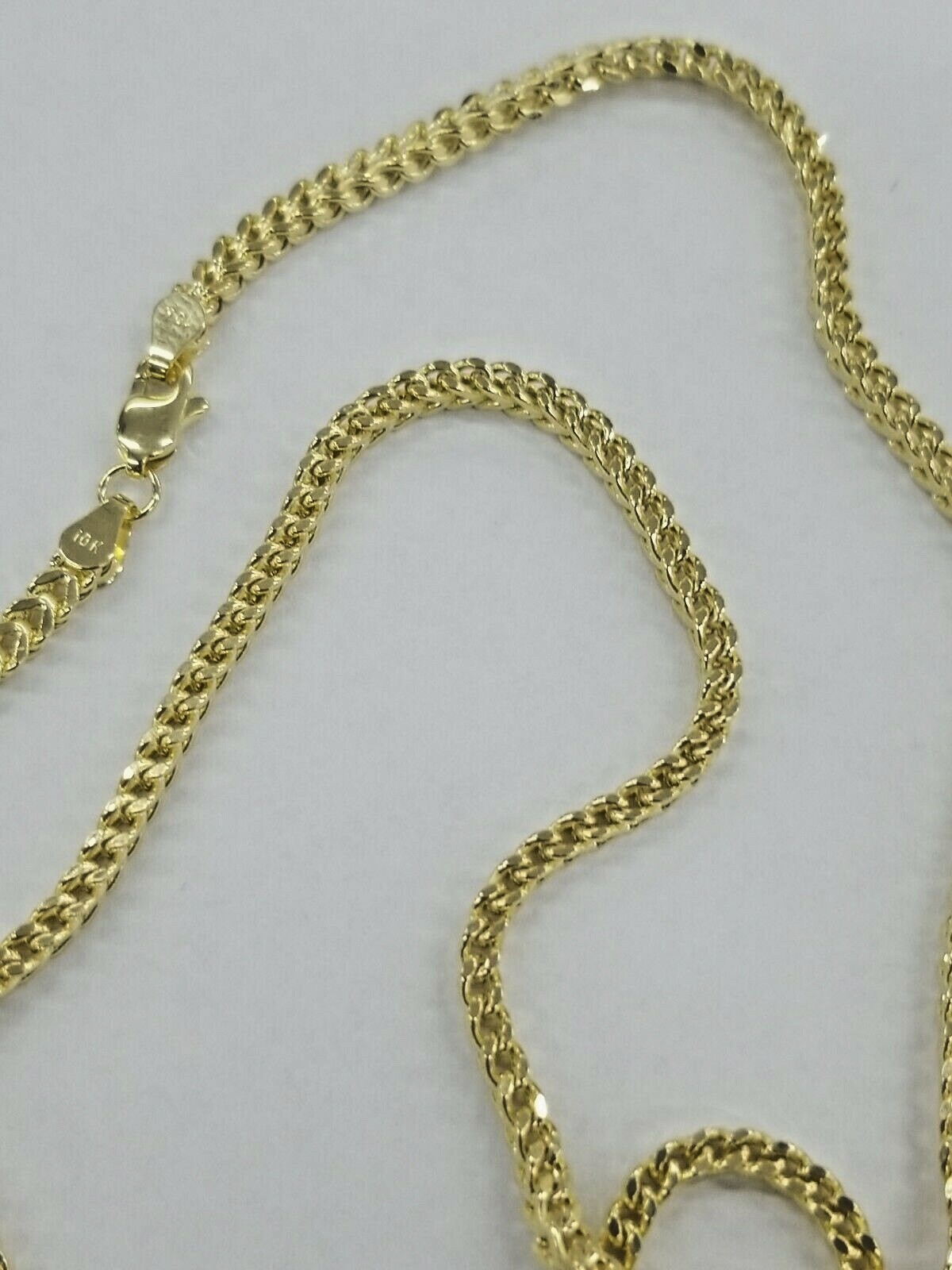 Pre-owned Captain Bling 10kt Franco Yellow Gold Necklace - Premium Diamond Cut, Brand New, Real Gold