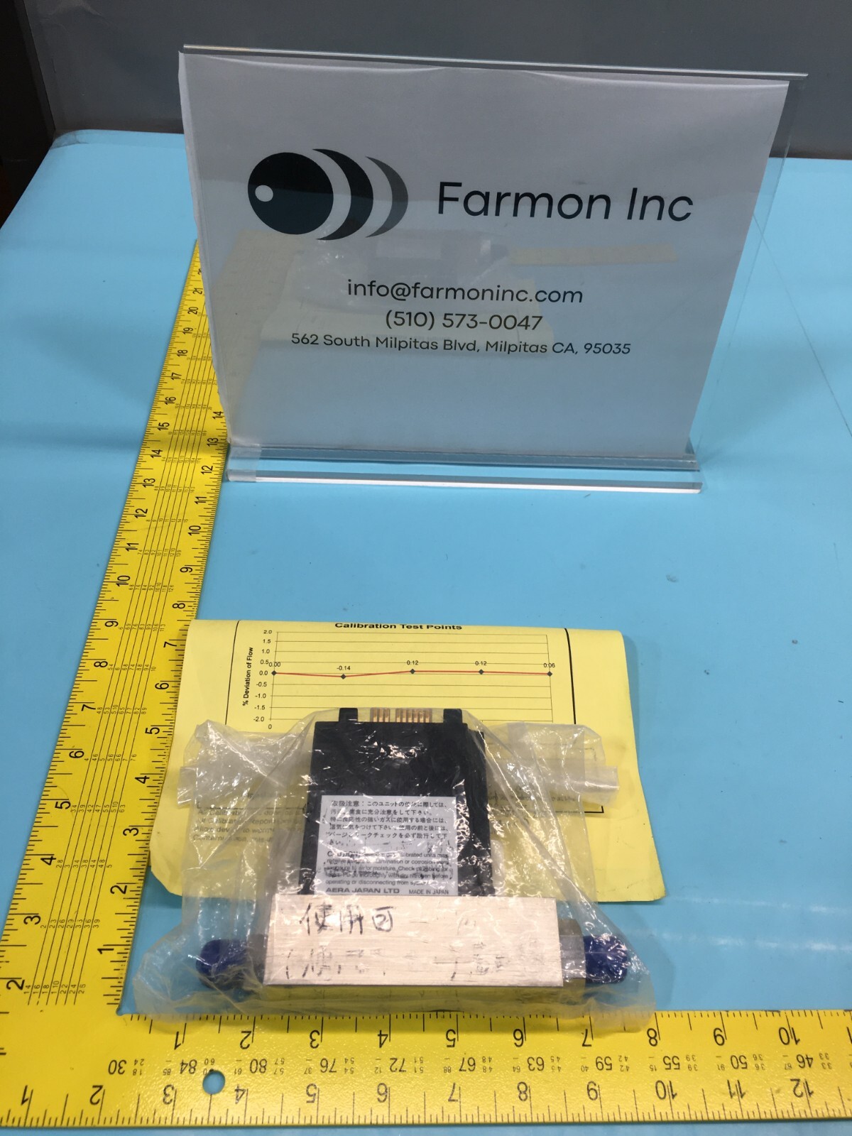 Aera FC-261J MFC Mass Flow Controller, O2, 10 SLM, 10000 SCCM, 131601