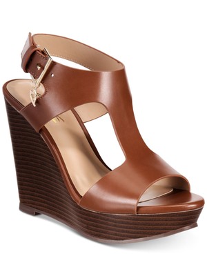 

THALIA SODI Женские коричневые 1-дюймовые сандалии на танкетке с ремешком на пятке Valleri, Коричневый, 10007537500