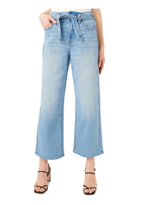 

7 FOR ALL MANKIND Женские голубые джинсовые укороченные широкие джинсы с поясом, Light blue, 7G811489