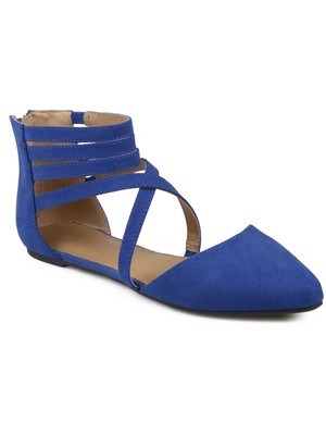 

JOURNEE COLLECTION Женские синие босоножки Marlee на молнии с ремешками, Синий, MARLEE