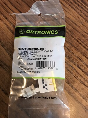 ORTRONICS - OR-TJ5E00-24 - CLARITY - TracJack-  CAT5E - YELLOW FLAT Jack