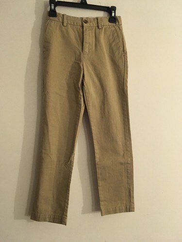 Ralph Lauren Polo SKINNY Khaki Pants •BOATING KHAKI• w/ NAVY Pony Logo Boys 7