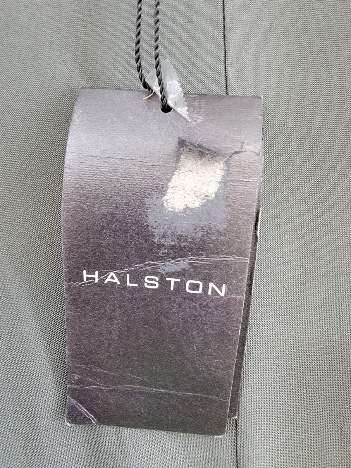 Pre-owned Halston Heritage Halston Falan Sequined Wrap Dress Women's 10 Dark Silver Long Sleeve Lined
