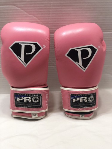 Pro Tech Boxing Gloves Sparring/Bag Gloves Size 14 Oz. Pink