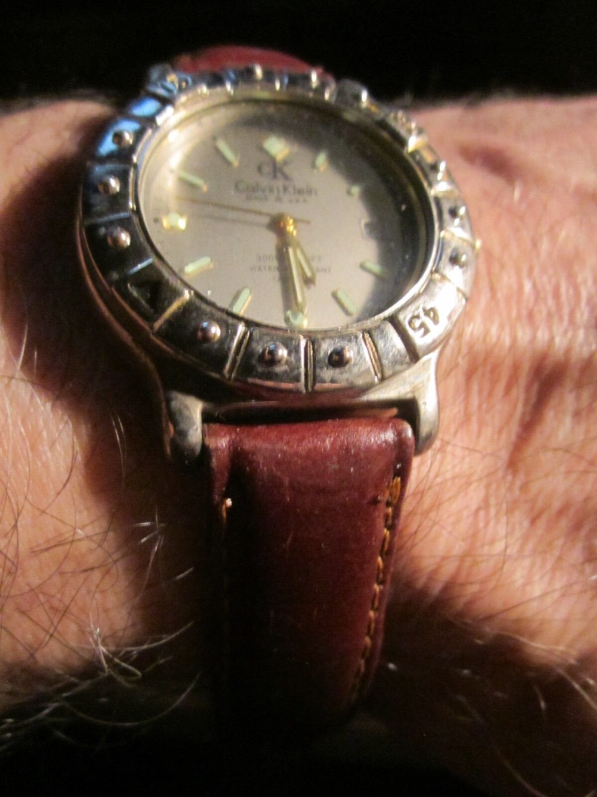 Vintage Calvin Klein Unisex Water Resistant Gold and Tan Genuine Leather Watch Vintage Calvin Klein Watch Women - Etsy main image 4