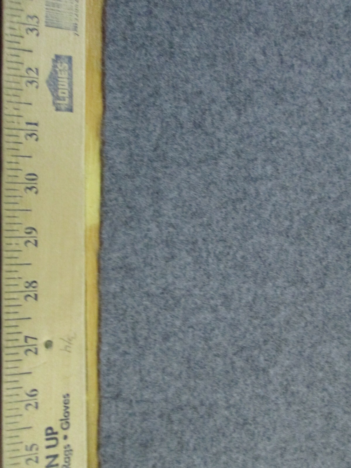 2 YARDS & 23 INCHES X 55 INCHES WIDE OF A GRAY WOOL FELT UPHOLSTERY FABRIC