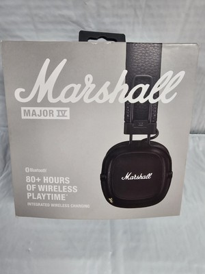 Marshall Major IV Wireless Headphones (NEW MODEL) 80 hours/Qi Charging/Call 