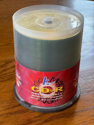 100 K Hypermedia CD-R Recordable 80MIN/700MB Multi Speed 32X Discs on Spindle