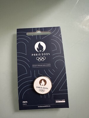 PINS PIN'S .. OLYMPIQUE OLYMPIC FRANCE PARIS 2024  Emblème Rond Blanc Et Or