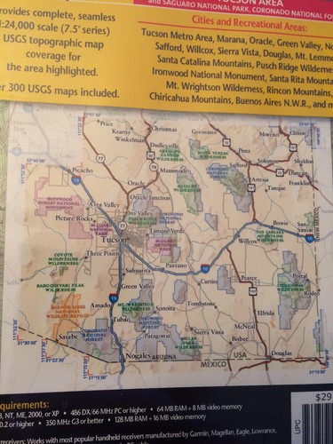 2007 National Geographic TOPO! Outdoor Mapping Software - Tucson Area - Saguaro