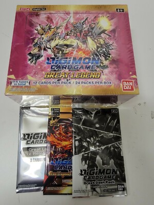 Digimon English Tcg Great Legend Booster Box Dash Power Up Prerelease Pack Polybull Com