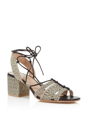 Женские бежевые плетеные босоножки Amada с открытым носком на блочном каблуке POUR LA VICTOIRE 10