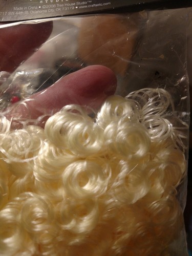 Vintage 2006 TreeHouse Studio Curly Doll Hair Sunshine Yellow Blonde Mini-Curl