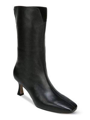 

SAM EDELMAN Женские черные ботинки Лолита на каблуке с квадратным носком и V-образным вырезом, размер 9,5 м, Черный, LOLITA