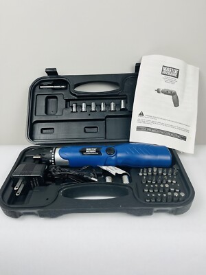 Master Mechanic 4.8V Rechargeable Cordless Screwdriver Drill Kit W/ Case