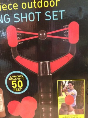 Sharper Image 10 Piece Outdoor Sling Shot Set Summer Fun Games NIB