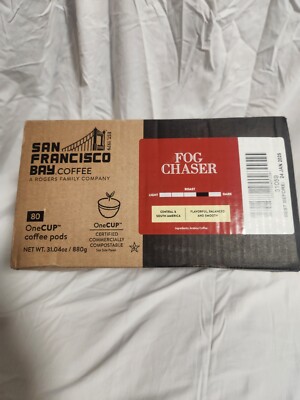 80 Fog Chaser K Cup San Francisco Bay Compostable Coffee Pods  Keurig Dark Roast