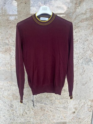 Jil Sander , Crewneck Sweater LS in Burgundy BNWT 52 IT