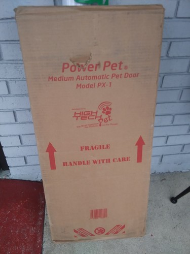 HIGH TECH PET Power Pet Med. Electronic Automatic Pet Door **Missing collar**