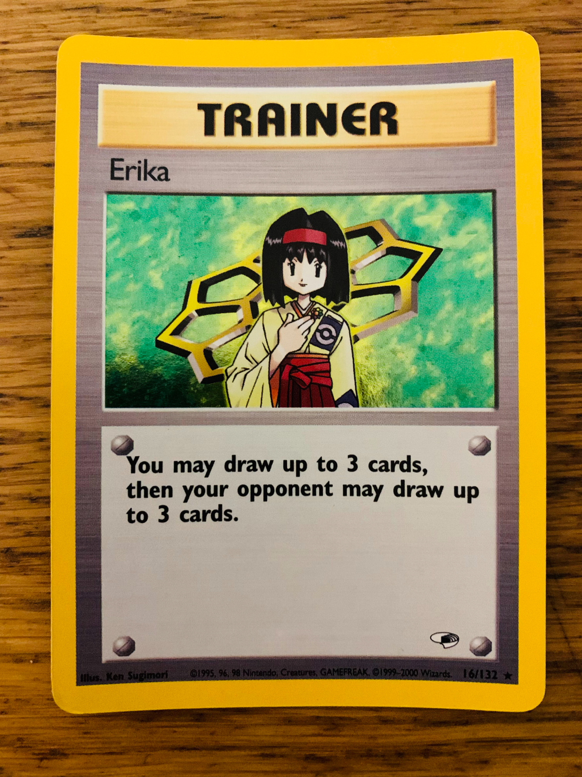 Erika Trainer (16/132) Holo Gym Heroes Pokemon Card! FREE