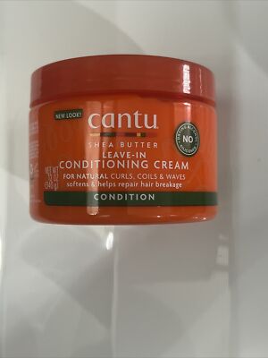 Cantu Leave in Conditioning Cream with Shea Butter for Natural Hair, 12 oz