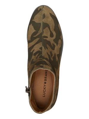 

LUCKY BRAND Женские зеленые кожаные ботильоны Karmeya на танкетке 0,5 дюйма на платформе 7,5 м, Зеленый, LK-KARMEYA