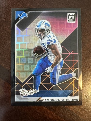 2021 Amon-Ra St Brown Donruss Optic Black Pandora /25