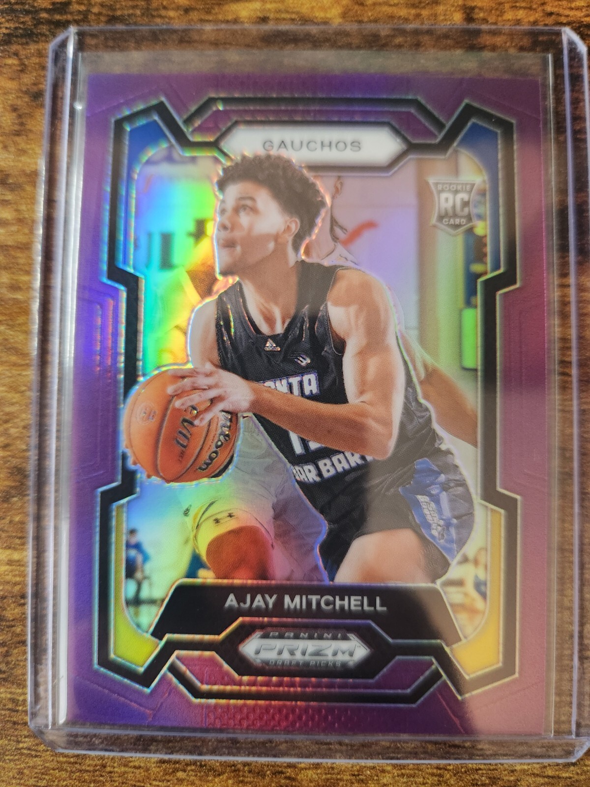 2024 Prizm Draft Picks Ajay Mitchell Purple Prizm 1/75