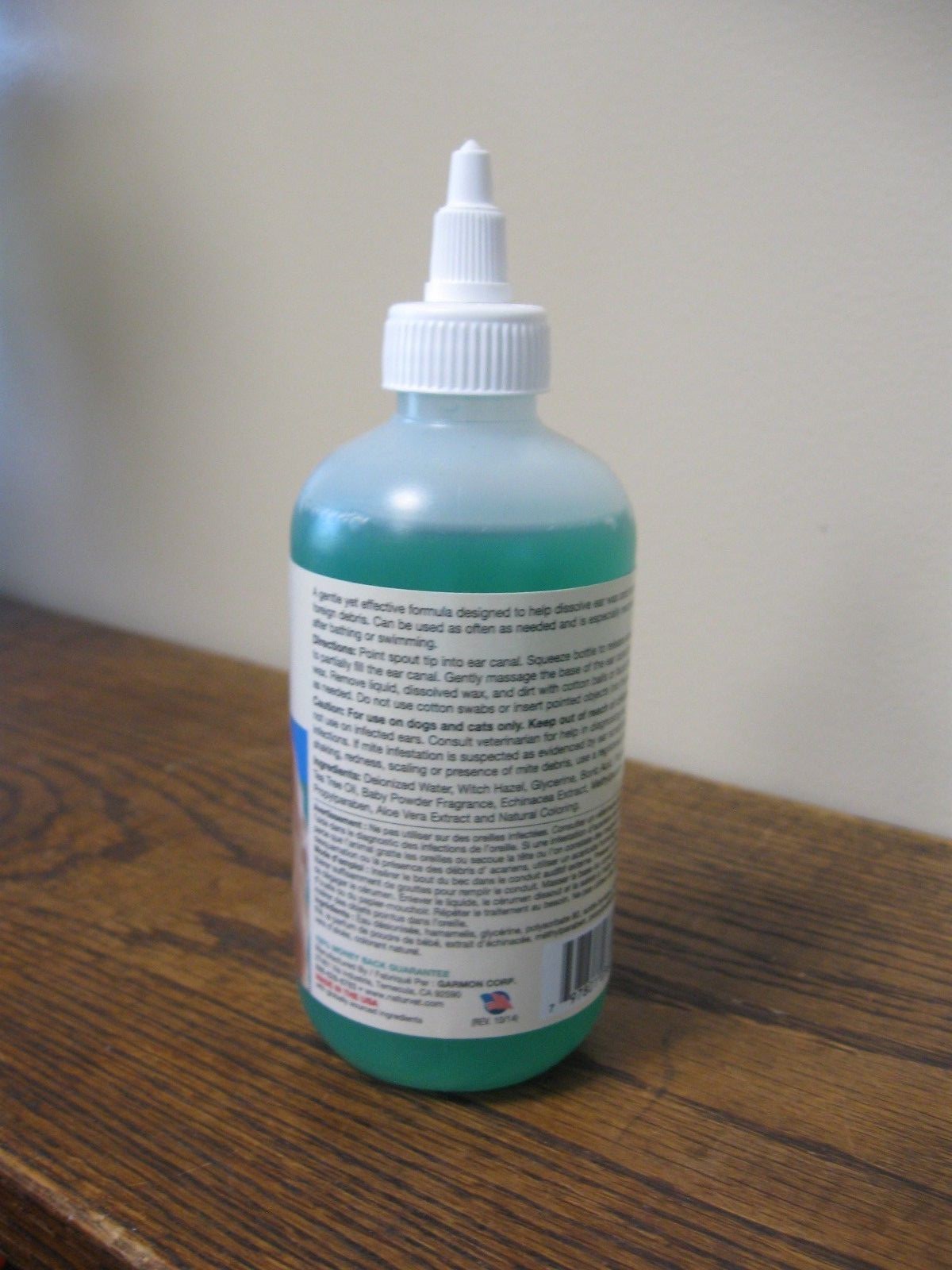 New! NaturVet Ear Wash Plus Tea Tree Oil - Dogs & Cats, 8oz - Baby Powder Scent