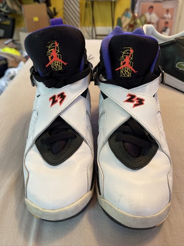 AIR JORDAN 8.0 ホワイト Size 9.5 - Air Jordan 8 Retro 2003 Low White Metallic Silver